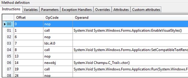IL instruction editor